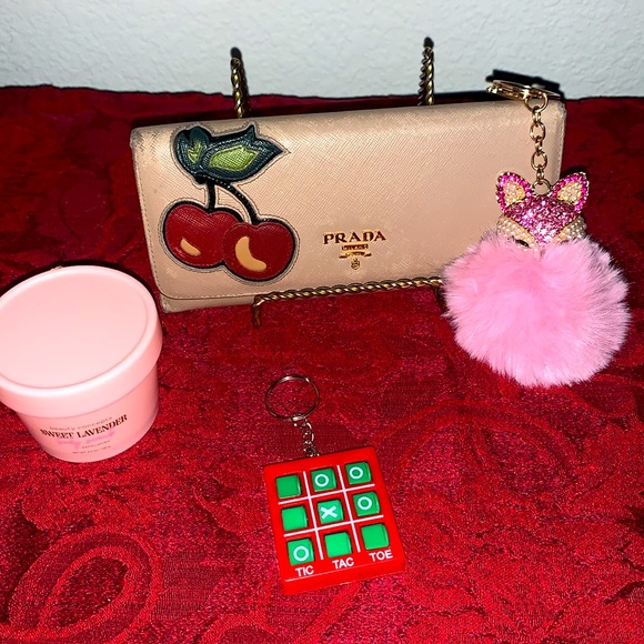 Prada Saffiano Cherry Long Wallet + Bundle - Picture 1 of 15